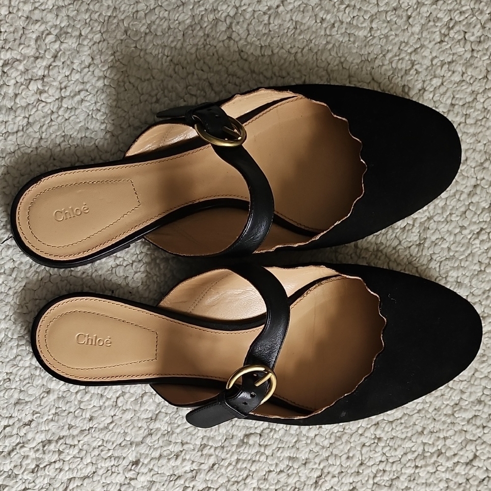 Black Chloe Slip Ons